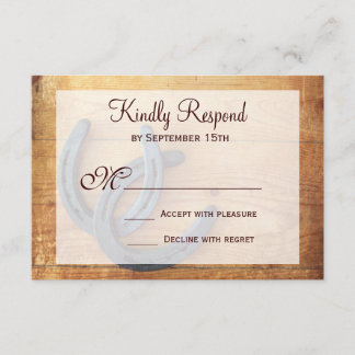 Rustikale Hufeisen Hochzeiten von RSVP-Karten RSVP Karte
