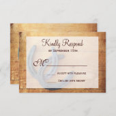 Rustikale Hufeisen Hochzeiten von RSVP-Karten RSVP Karte (Vorne/Hinten)