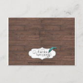 Rustikale Hufeisen Hochzeitsempfang Begleitkarte (Rückseite)