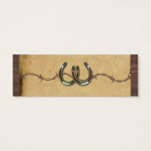 Rustikale Hufeisen Hochzeitsgetränke Tickets (Rückseite)