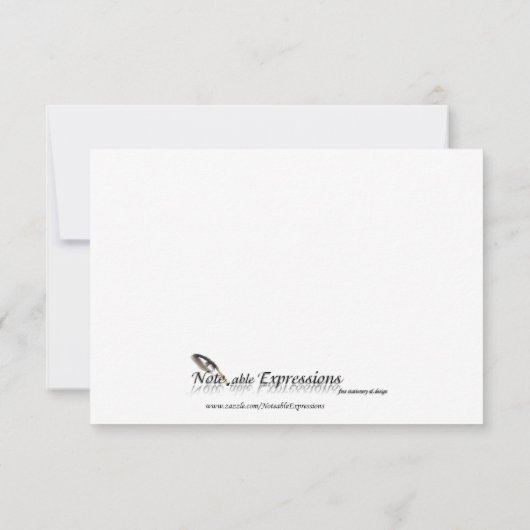 Rustikale Hufeisen mit Barbed Response Card RSVP Karte (Rückseite)