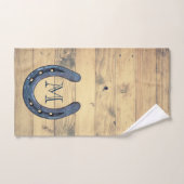 Rustikale Hufeisen Ranch und Holzplanks Badhandtuch Set (Handtuch)