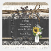 Rustikale Hufeisen und Blume - Aufkleber (Vorderseite)