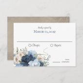 Rustikale Hufeisen und Blume Einladung (Vorne/Hinten)