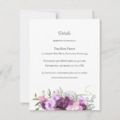 Rustikale Hufeisen und Blume Lila Einladung (Vorderseite)