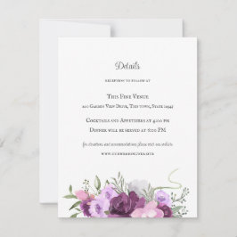 Rustikale Hufeisen und Blume Lila Einladung