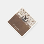 Rustikale Hufeisen und Hochzeiten von Neapel Serviette (Ecke)