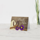 Rustikale Hufeisen und Hoffnung Vielen Dank Dankeskarte (Vorderseite)