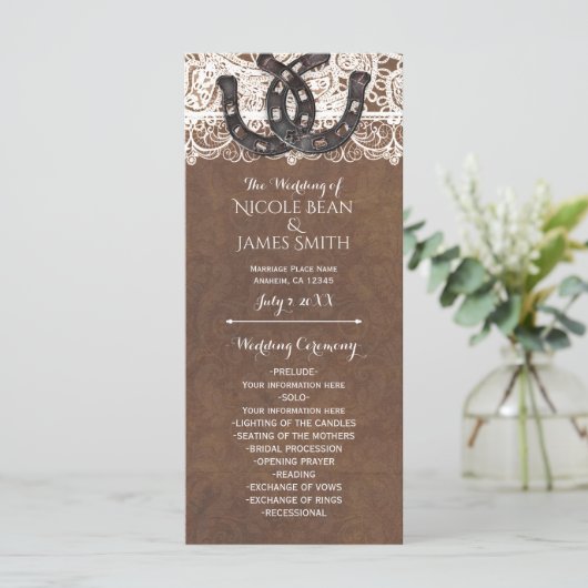 Rustikale Hufeisen und Spitzen-Western Programm (Stehend Vorderseite)