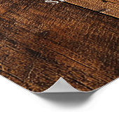 Rustikale Hufeisen Western-Hochzeits-Willkommenssc Poster (Ecke)