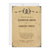 Rustikale Hufeisen zum Hochzeitsempfang