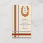 Rustikale Hufeisenbücher für Western Begleitkarte (Vorderseite)