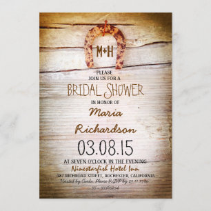 rustikale Hufeisendusche Einladung