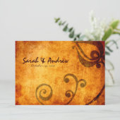 Rustikale Hufeisenhochzeit Einladung (Stehend Vorderseite)