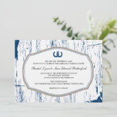 Rustikale Hufeisenverheiratung Einladung (Stehend Vorderseite)