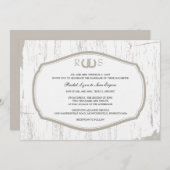 Rustikale Hufeisenverheiratung Einladung (Vorne/Hinten)