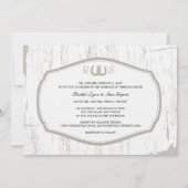 Rustikale Hufeisenverheiratung Einladung (Vorderseite)