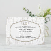 Rustikale Hufeisenverheiratung Einladung (Stehend Vorderseite)