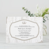 Rustikale Hufeisenverheiratung Einladung (Stehend Vorderseite)