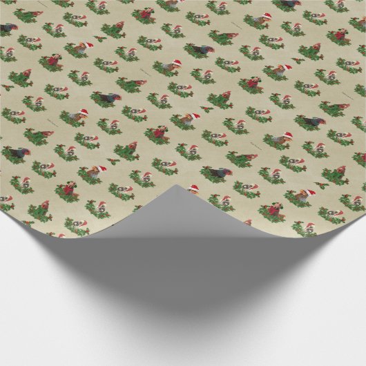 Rustikale Hühner Altes Saint Chick Geschenkpapier (Ecke)