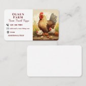 Rustikale Hühner und Hühner Visitenkarten Visitenkarte (Vorne/Hinten)