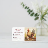 Rustikale Hühner und Hühner Visitenkarten Visitenkarte (Stehend Vorderseite)