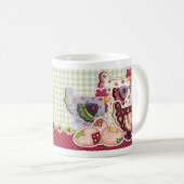Rustikale Hühner und Ostergeschenke Kaffeetasse (VorderseiteRechts)