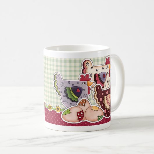 Rustikale Hühner und Ostergeschenke Kaffeetasse (VorderseiteRechts)