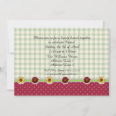 Rustikale Hühner und Rooster Design Osterfeier Einladung (Rückseite)