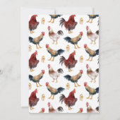 Rustikale HühnerBaby-Dusche Einladung (Rückseite)