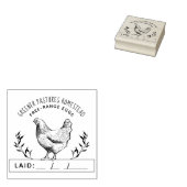 Rustikale Hühnerfarm | Datum der Beihilfe Gummistempel (Stempel)