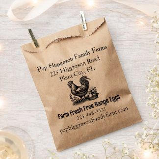 Rustikale Hühnerfarm Geschenktütchen