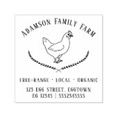 Rustikale Hühnerfarm Hühnerkarton Permastempel (Design)