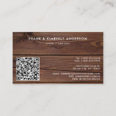 Rustikale Hühnerfarm - QR-Code für frische Eier Visitenkarte (Rückseite)