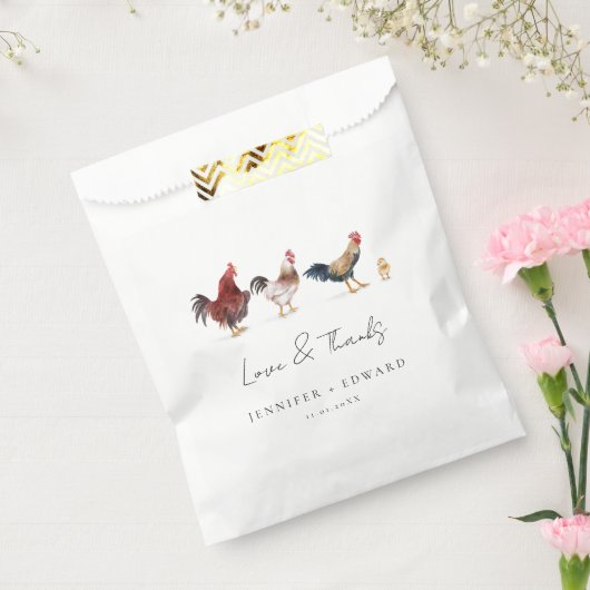 Rustikale Hühnerfeier Geschenktütchen (Versiegelt)