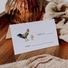 Rustikale Hühnerhochzeit Tischnummer Platzkarte