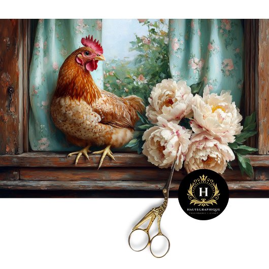 Rustikale Hühnerzwiebeln Vorhänge dekoupage Seidenpapier