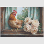 Rustikale Hühnerzwiebeln Vorhänge dekoupage Seidenpapier (Vorderseite)