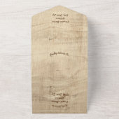 Rustikale Hummel auf dem Holzland All In One Einladung (Außenbereich)