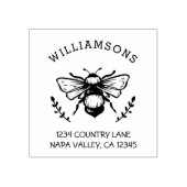 Rustikale Hummel | Rücksendeadresse von Familienna Gummistempel (Prägung)