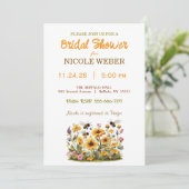 Rustikale Hummeldusche Einladung (Stehend Vorderseite)