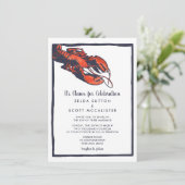 Rustikale Hummerhochzeit Einladung (Stehend Vorderseite)