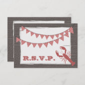 Rustikale Hummerhochzeit RSVP (Vorne/Hinten)