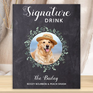 Rustikale Hunde-Bar Signatur Drinks Begleithenpost Poster