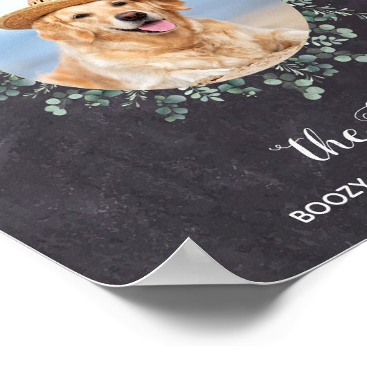 Rustikale Hunde-Bar Signatur Drinks Begleithenpost Poster (Ecke)