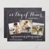 Rustikale Hunde Foto Hochzeit speichern das Datum (Vorne/Hinten)