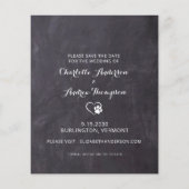 Rustikale Hunde Foto Hochzeit speichern das Datum (Rückseite)