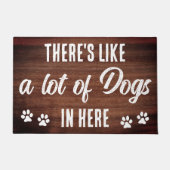 Rustikale Hunde in diesem Haus Hund Lover Fußmatte (Vorderseite)