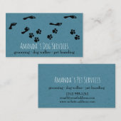 Rustikale Hunde-Sitter-Pet-Dienste wachsen Pfotenp Visitenkarte (Vorne/Hinten)