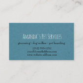 Rustikale Hunde-Sitter-Pet-Dienste wachsen Pfotenp Visitenkarte (Rückseite)